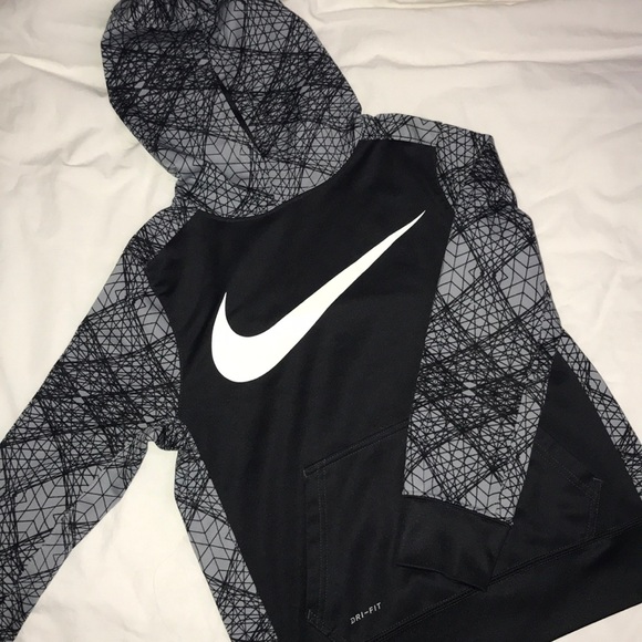 grey nike dri fit hoodie